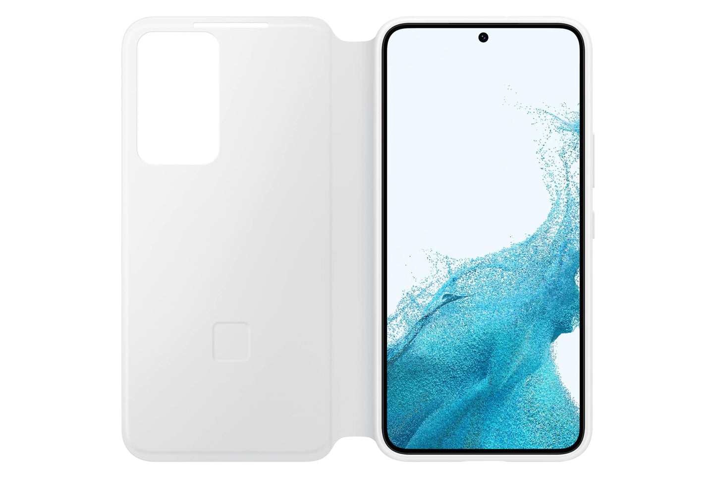 Samsung Galaxy S22 S-View Flip Cover Protective Phone Case Tap Control Cutting Edge Design US Version White (EF-ZS901CWEGUS).