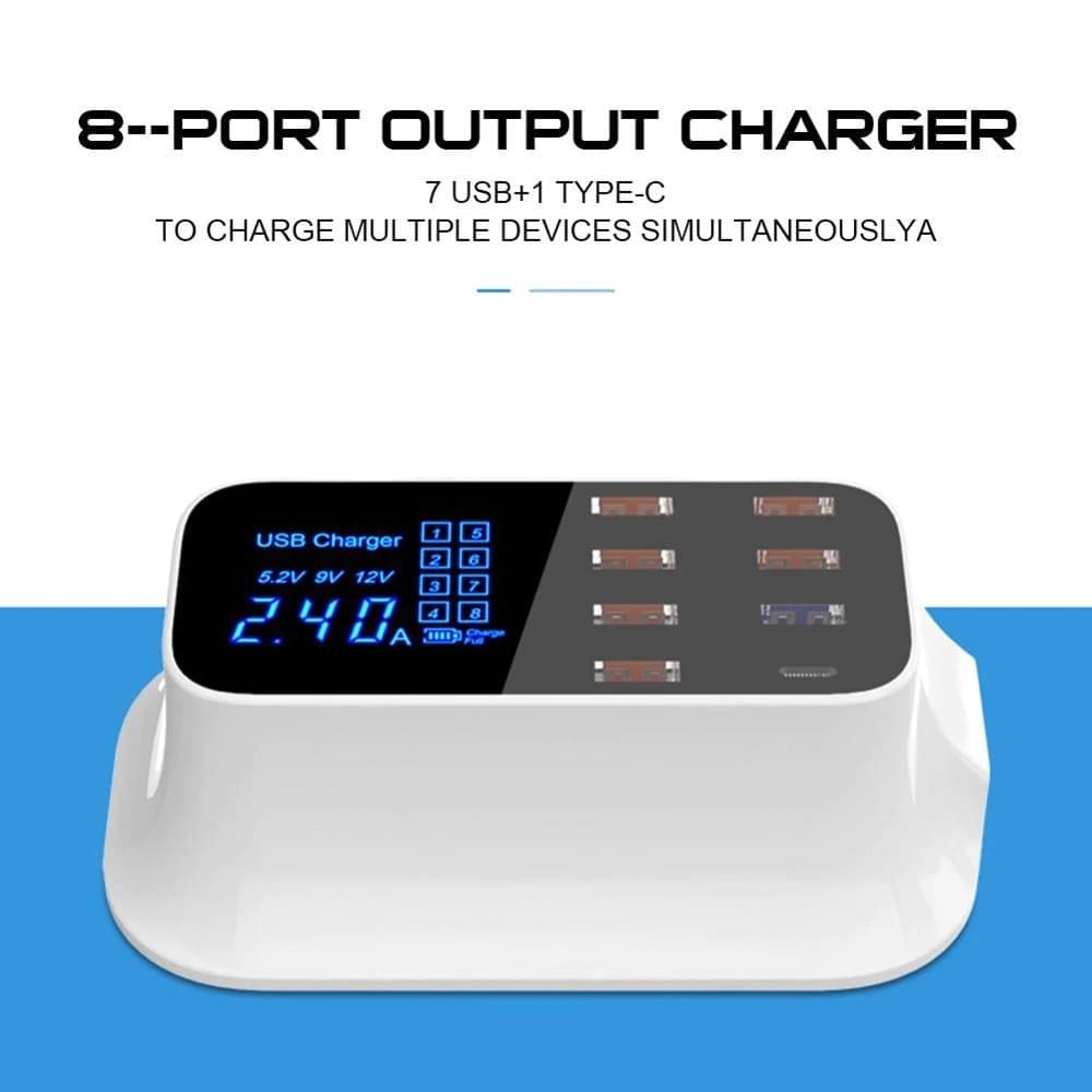 Multi-Port USB Charger Station Type C.