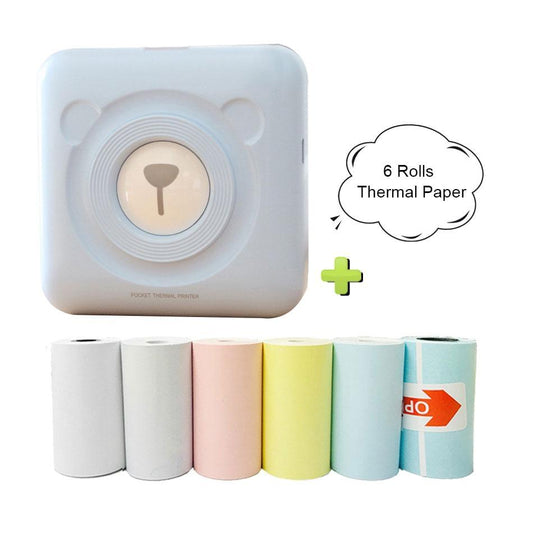 Mini Magic Wireless Photo Printer + 6 FREE Thermal Rolls.