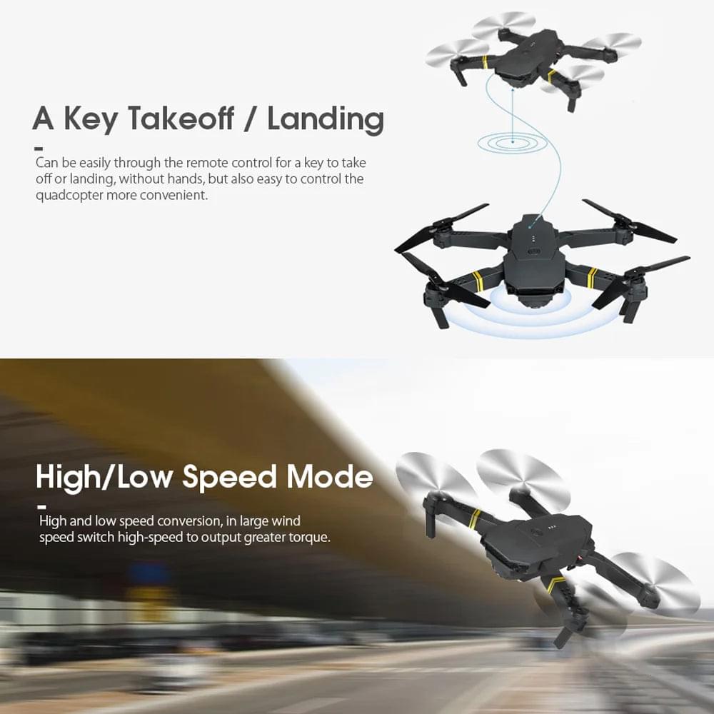 4K HD Dual Camera RC FPV WiFi Portable Wide Angle Foldable Quadcopter Drone.