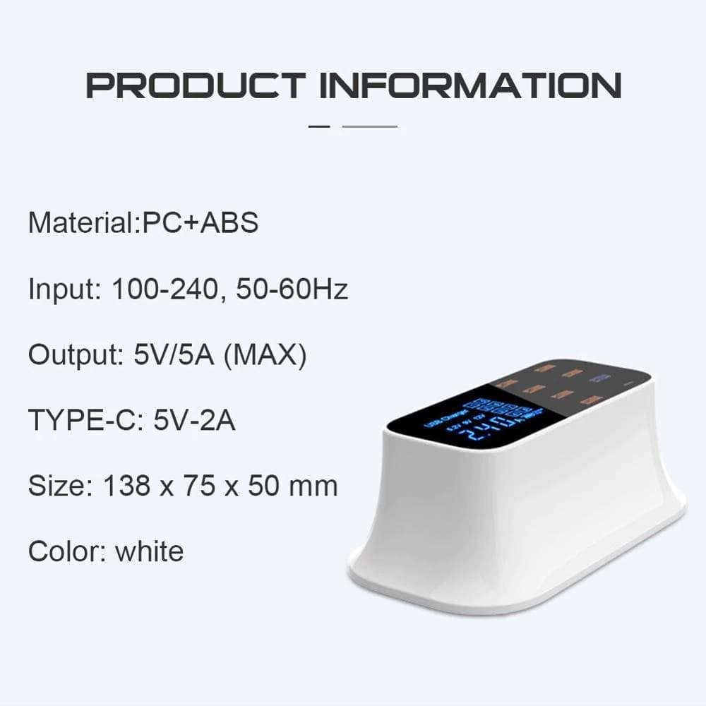 Multi-Port USB Charger Station Type C.