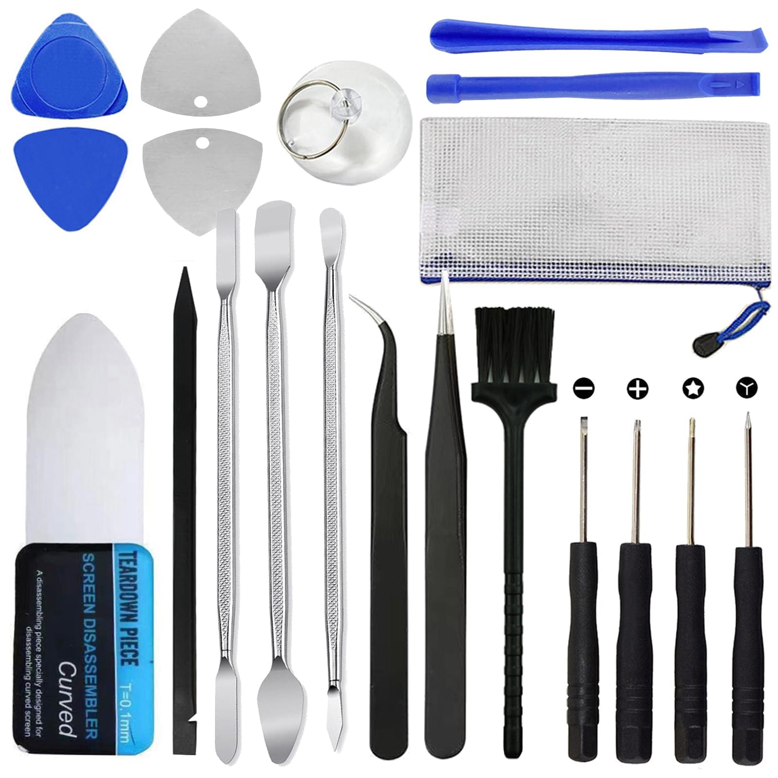 Haojiaho 19 in 1 Electronics Repair Tool Kit Spudger Pry Opening Tool Screwdriver Set for iPhone Laptop iPad Cell Phone MacBook Tablet Computer Electronics Repair.