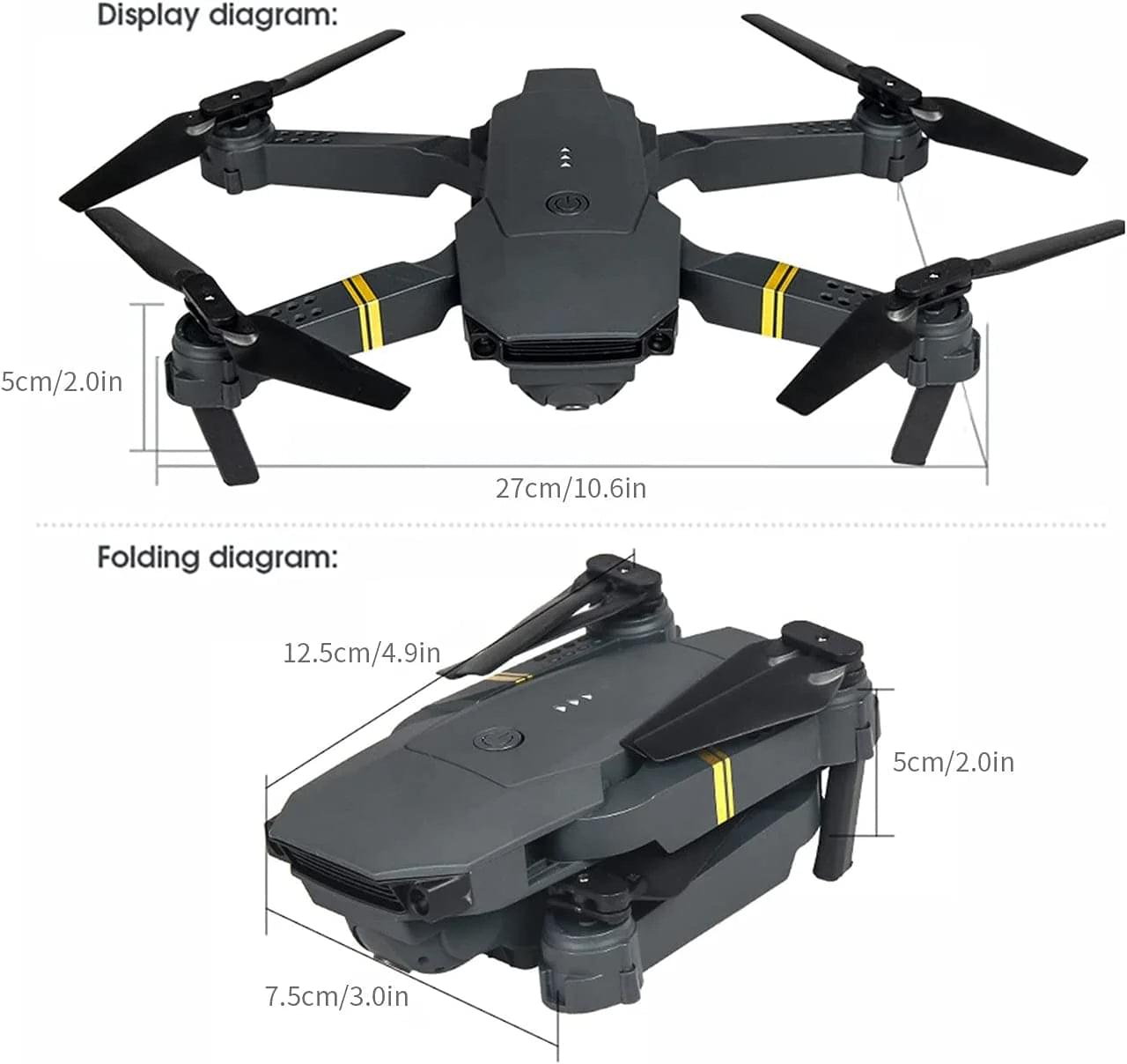 4K HD Dual Camera RC FPV WiFi Portable Wide Angle Foldable Quadcopter Drone.
