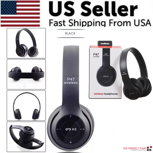 Wireless Bluetooth 5.0 Headphones Headset Over-Ear FM Radio MIC Foldable TF Card