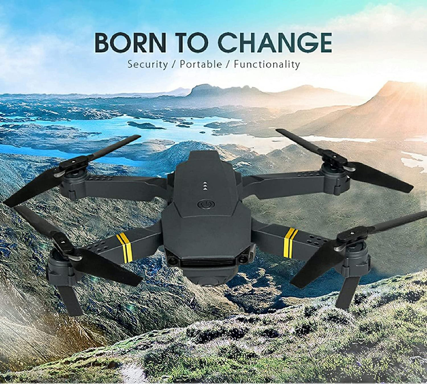 4K HD Dual Camera RC FPV WiFi Portable Wide Angle Foldable Quadcopter Drone.